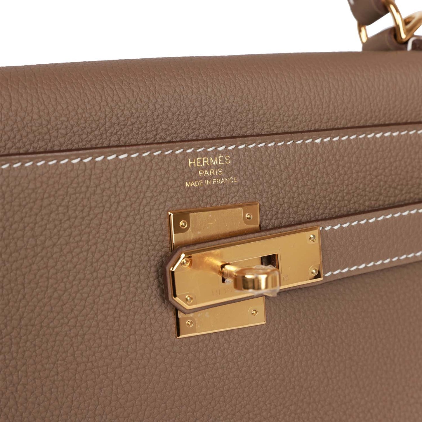 Hermes Kelly Retourne 28 Etoupe Togo Gold Hardware