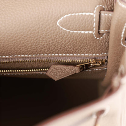 Hermes Kelly Retourne 28 Etoupe Togo Gold Hardware