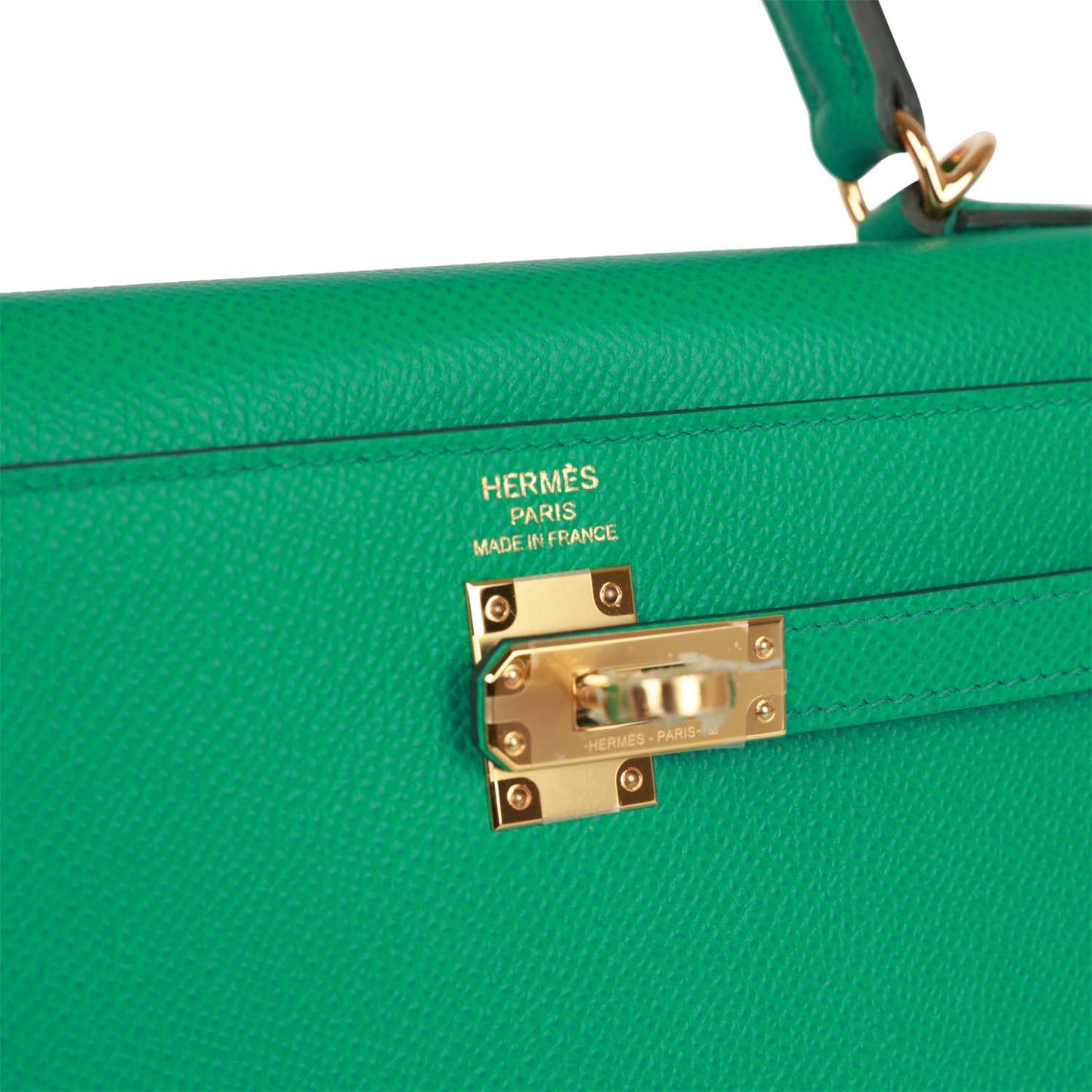 Hermes Kelly Sellier 25 Vert Jade Epsom Gold Hardware