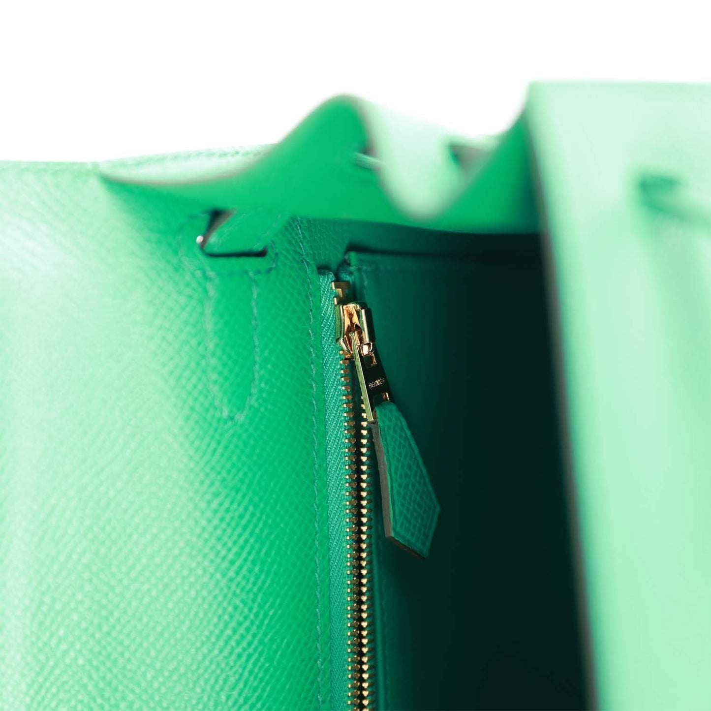 Hermes Kelly Sellier 25 Vert Jade Epsom Gold Hardware