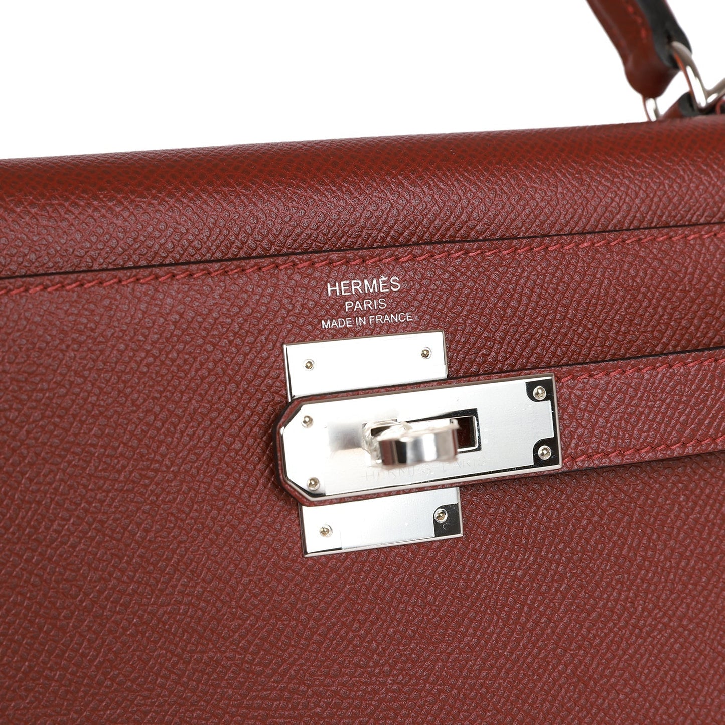 Hermes Kelly Sellier 28 Rouge H Epsom Palladium Hardware