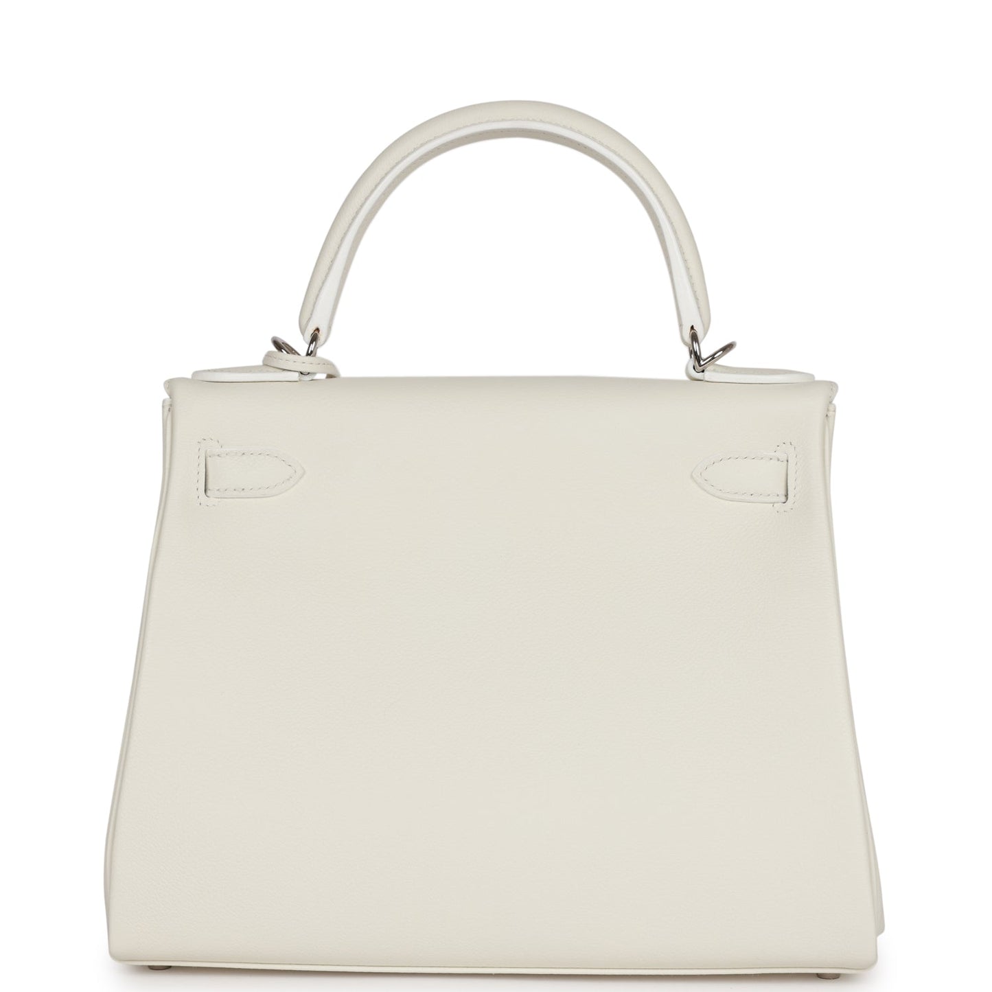 Hermes Kelly Retourne 28 White Evercolor Palladium Hardware