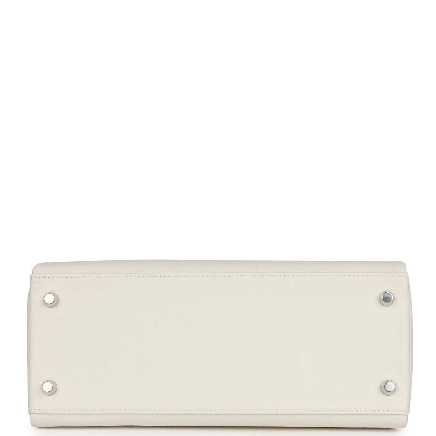 Hermes Kelly Retourne 28 White Evercolor Palladium Hardware