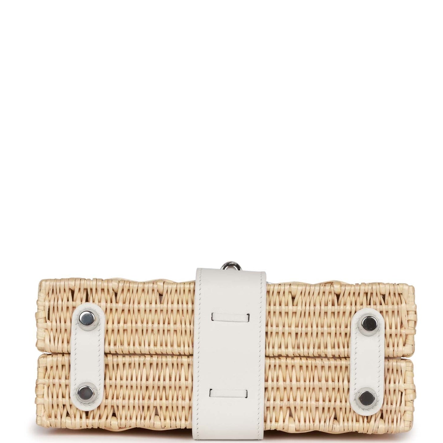 Hermes Mini Picnic Kelly 20 White Swift Palladium Hardware