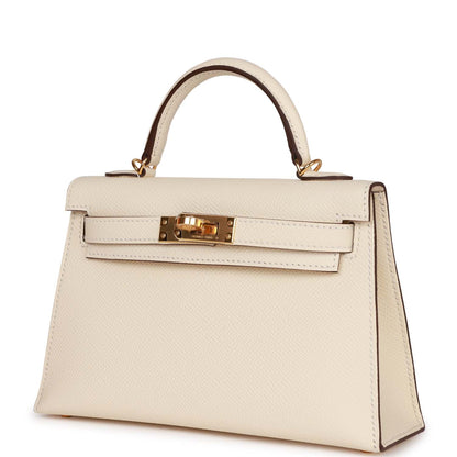 Hermes Kelly Sellier 20 Nata Epsom Gold Hardware