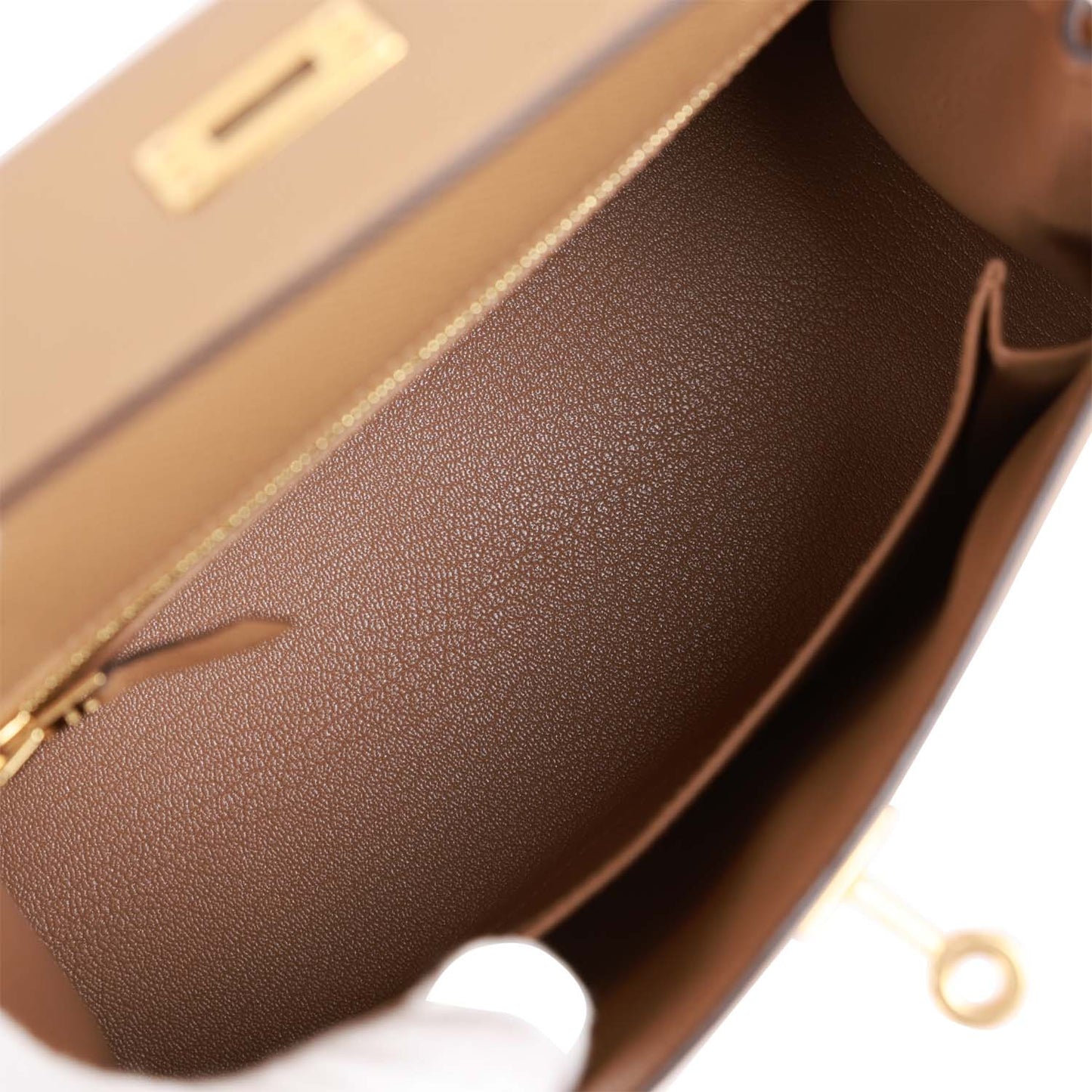 Hermes Kelly Sellier 25 Chai Epsom Gold Hardware