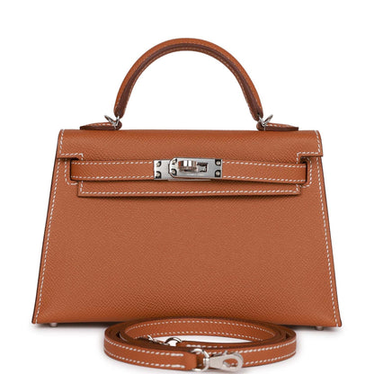 Hermes Kelly Sellier 20 Gold Epsom Palladium Hardware