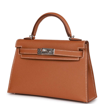 Hermes Kelly Sellier 20 Gold Epsom Palladium Hardware