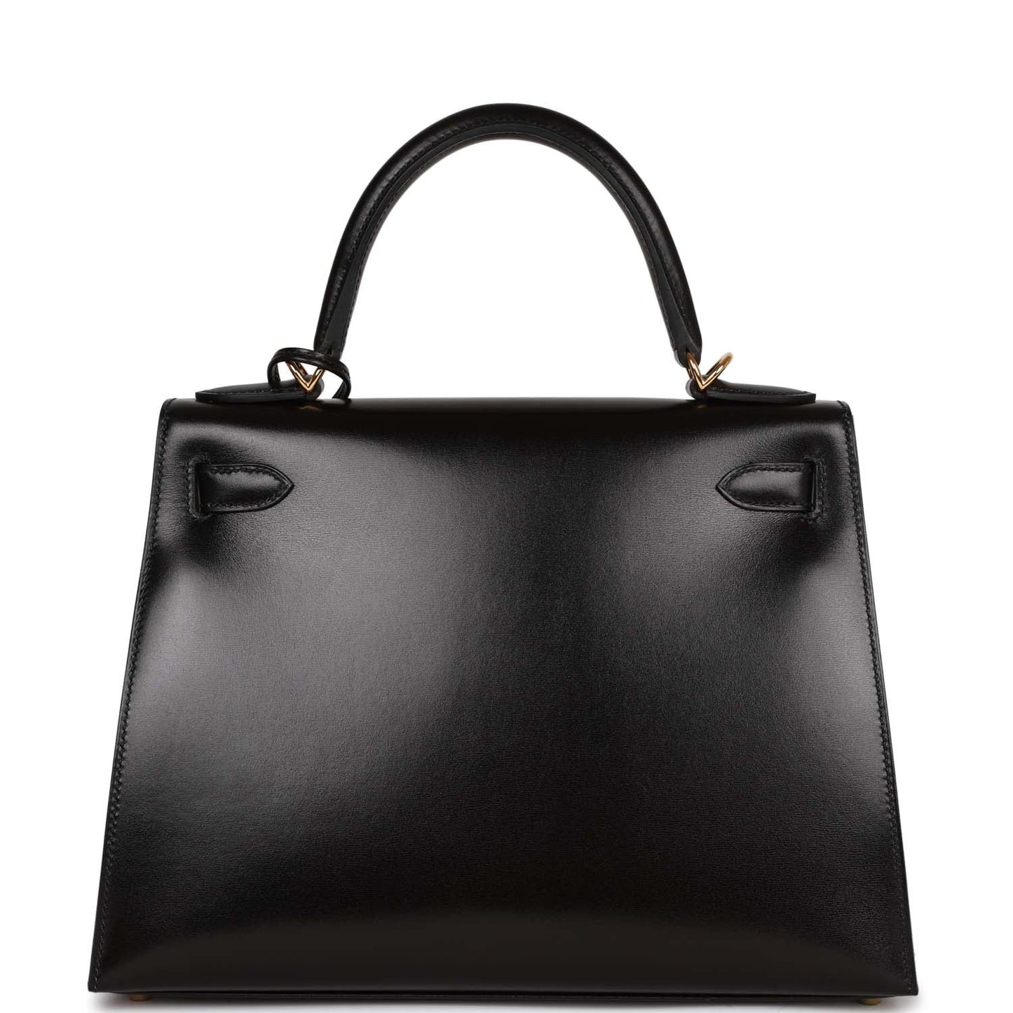 Hermes Kelly Sellier 28 Black Box Gold Hardware