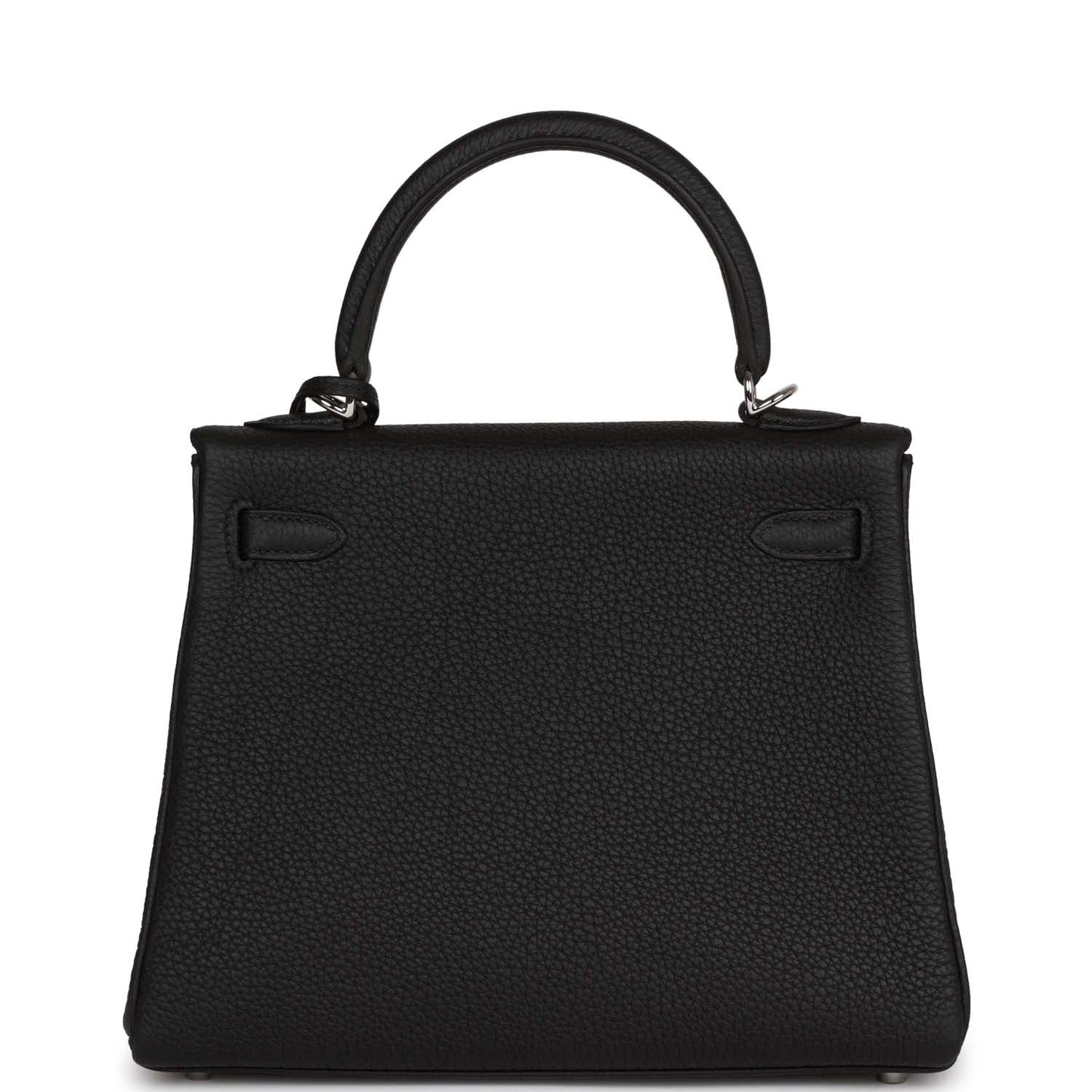 Hermes Kelly Retourne 25 Black Togo Palladium Hardware