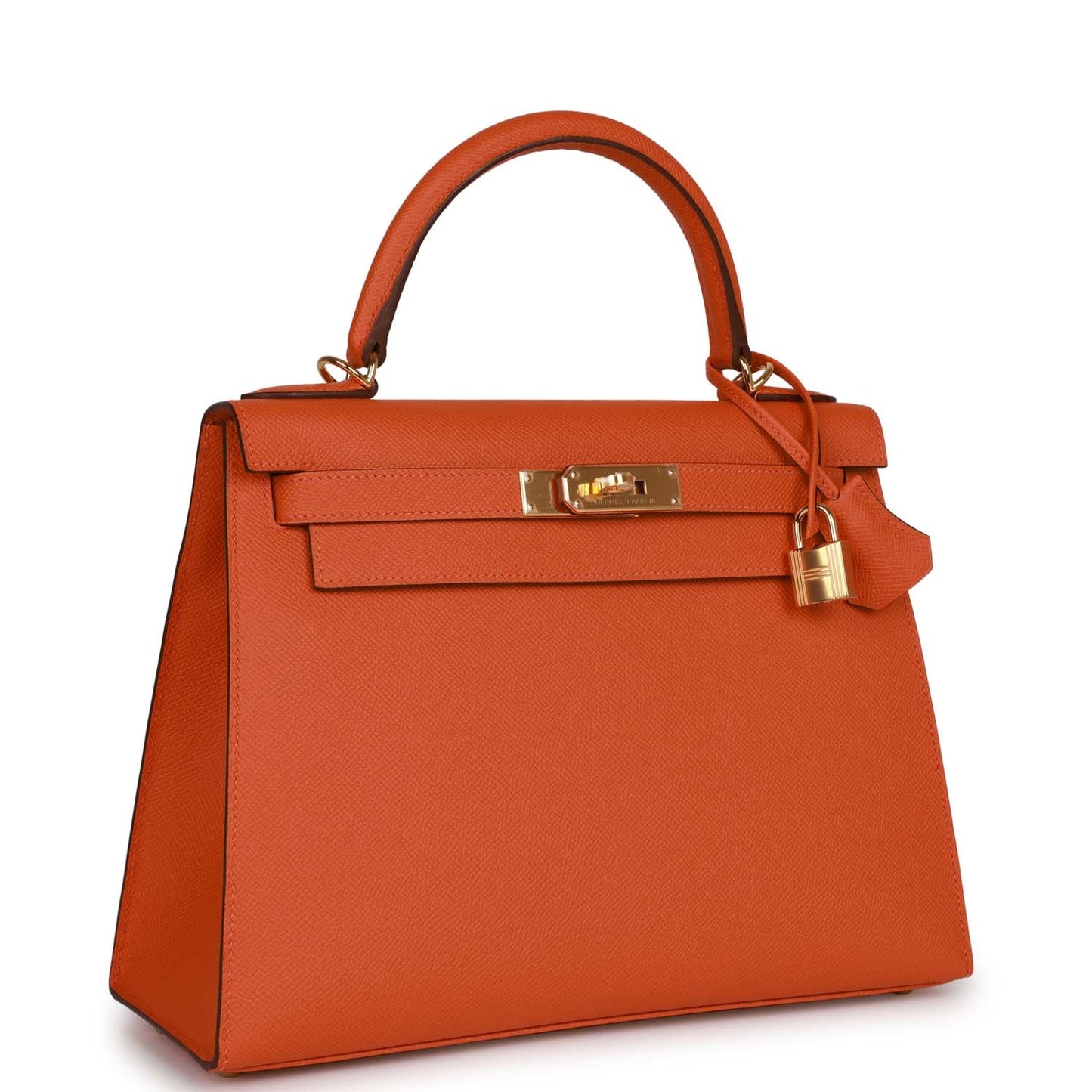 Hermes Kelly Sellier 28 Orange Epsom Gold Hardware