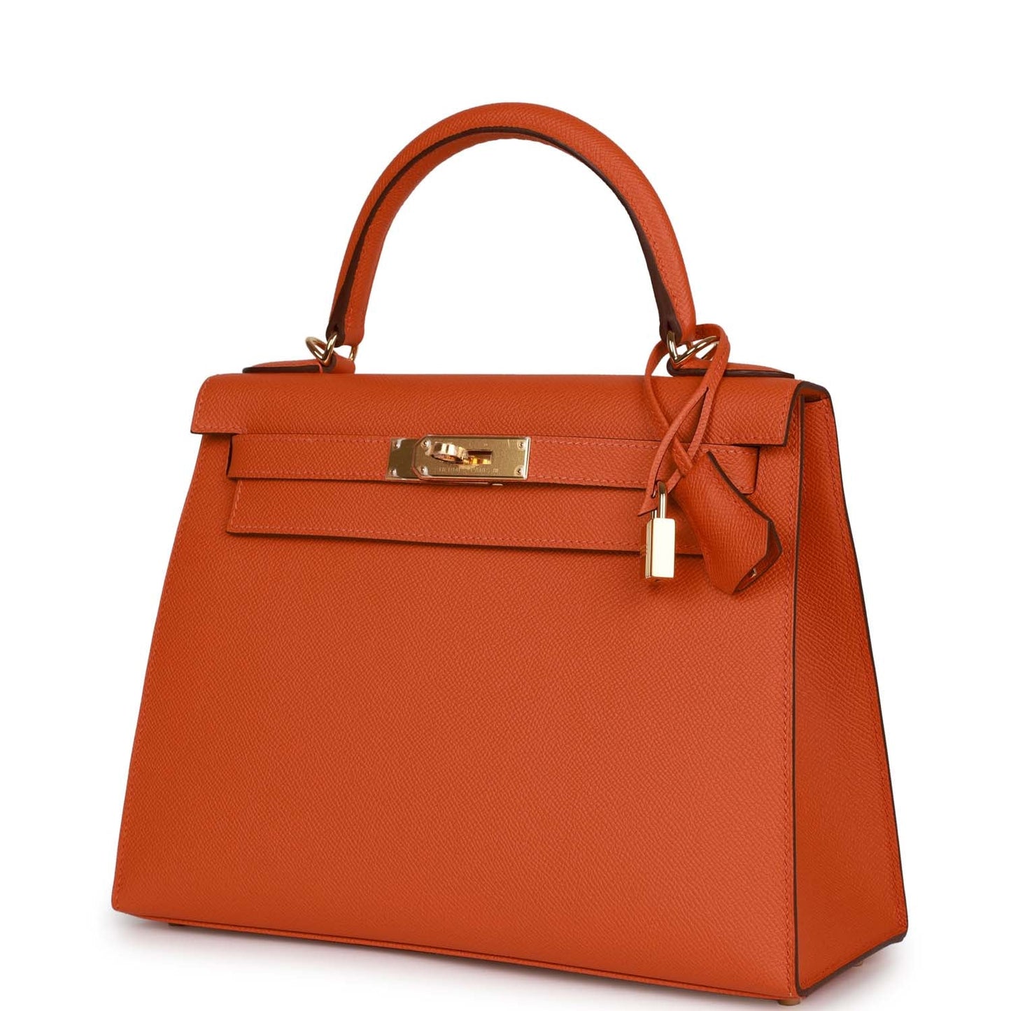 Hermes Kelly Sellier 28 Orange Epsom Gold Hardware