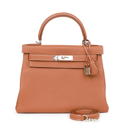 Hermes Kelly Sellier 28 Gold Togo Palladium Hardware