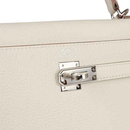 Hermes Kelly Retourne 25 Mushroom Togo Palladium Hardware