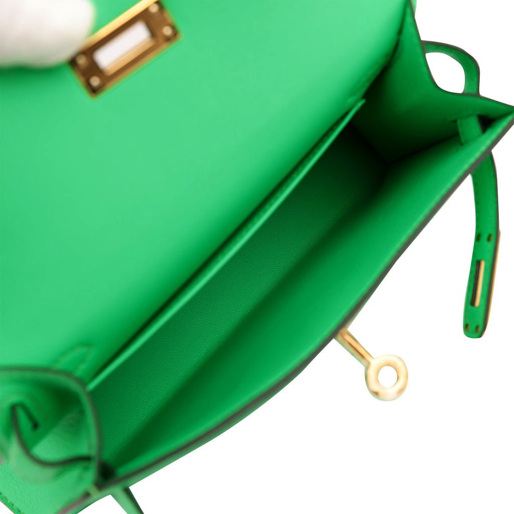 Hermes Kelly Sellier 20 Vert Comics Chevre Gold Hardware