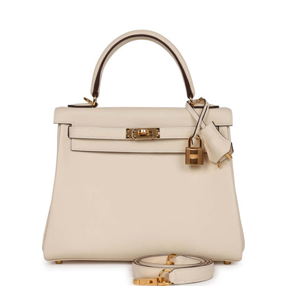 Hermes Kelly Retourne 25 Nata Swift Gold Hardware