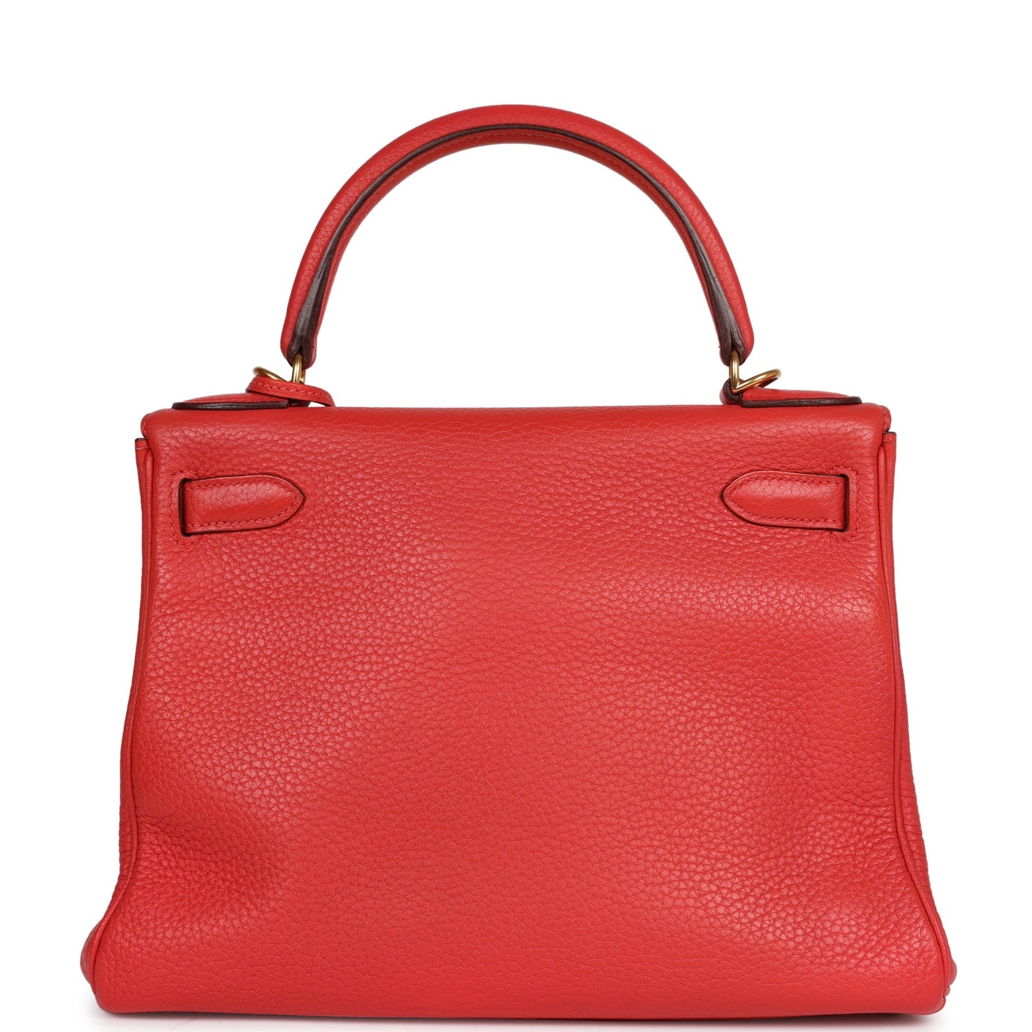 Hermes Kelly Retourne 28 Rouge Pivoine Togo Gold Hardware