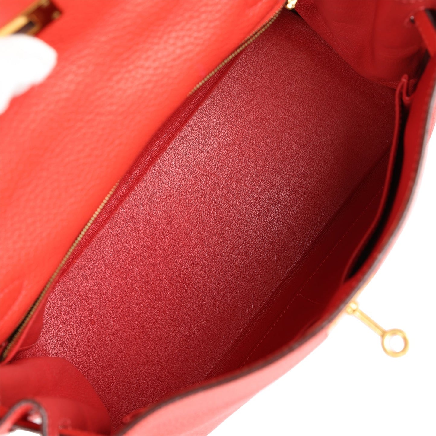 Hermes Kelly Retourne 28 Rouge Pivoine Togo Gold Hardware