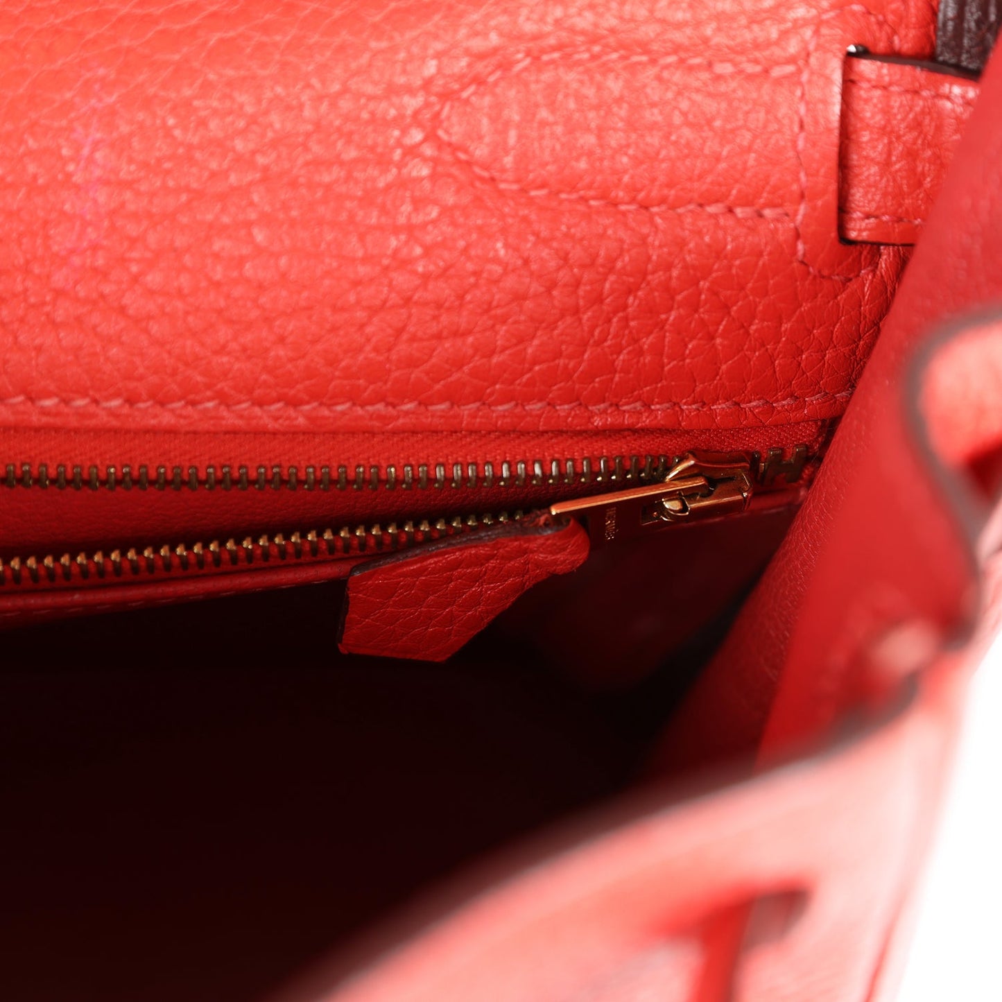 Hermes Kelly Retourne 28 Rouge Pivoine Togo Gold Hardware