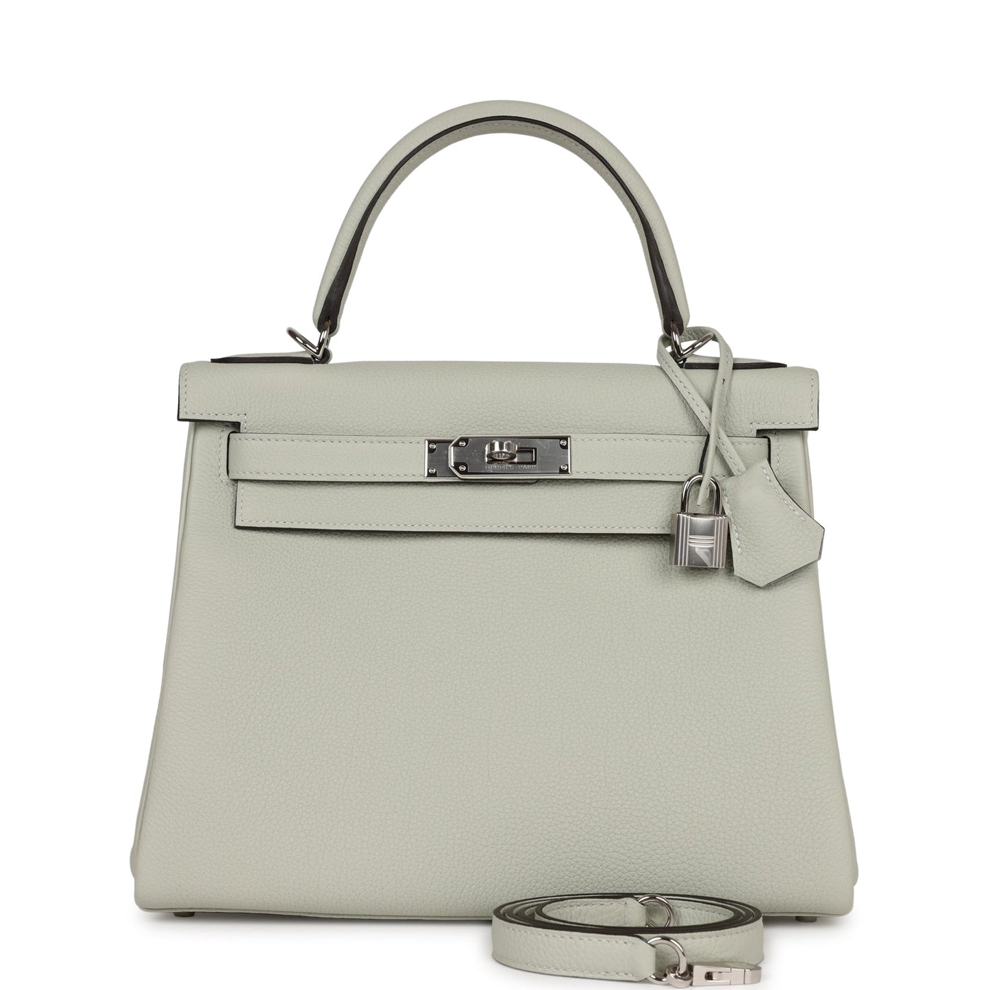 Hermes Kelly Retourne 28 Gris Neve Togo Palladium Hardware