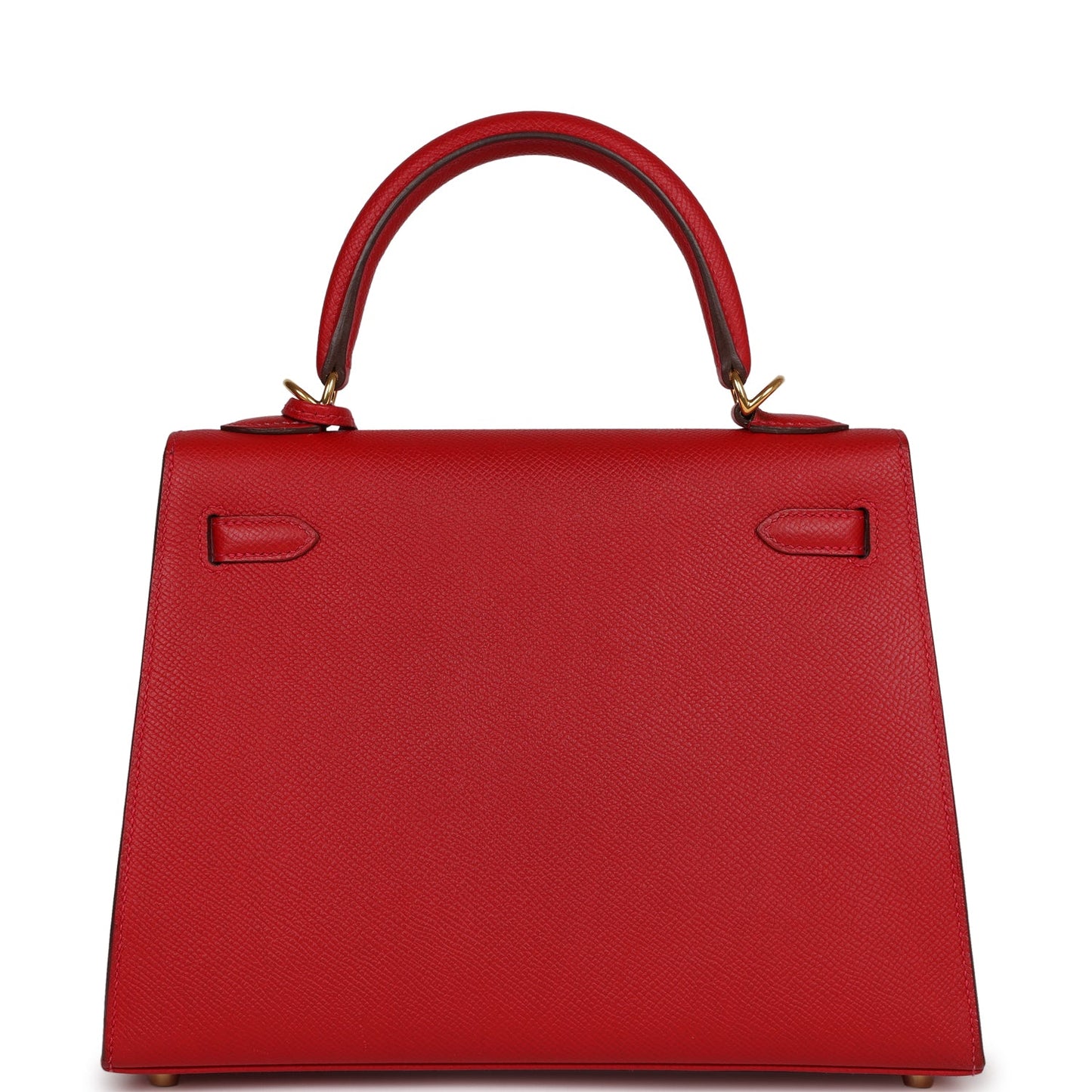 Hermes Kelly Sellier 25 Rouge Casaque Epsom Gold Hardware