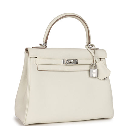 Hermes Kelly Retourne 25 Mushroom Togo Palladium Hardware