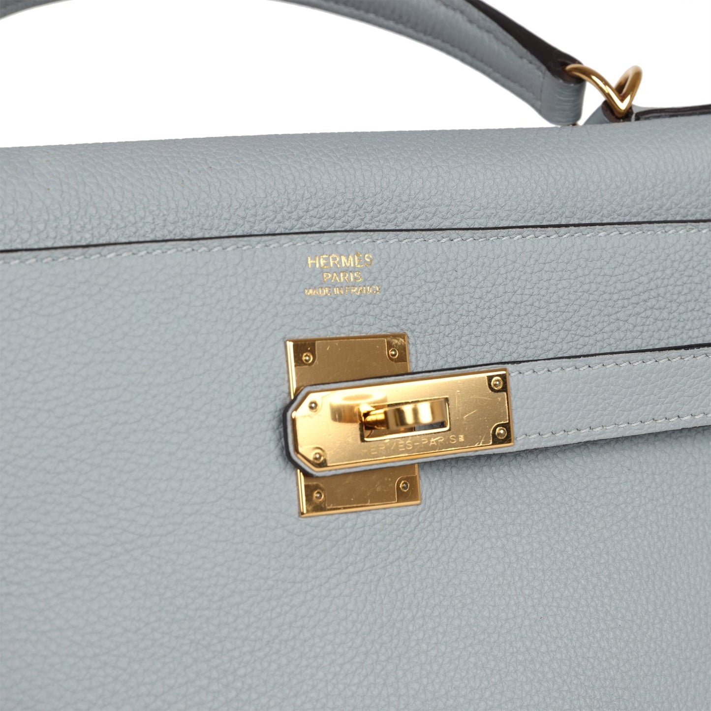 Hermes Kelly Retourne 32 Bleu Glacier Togo Gold Hardware