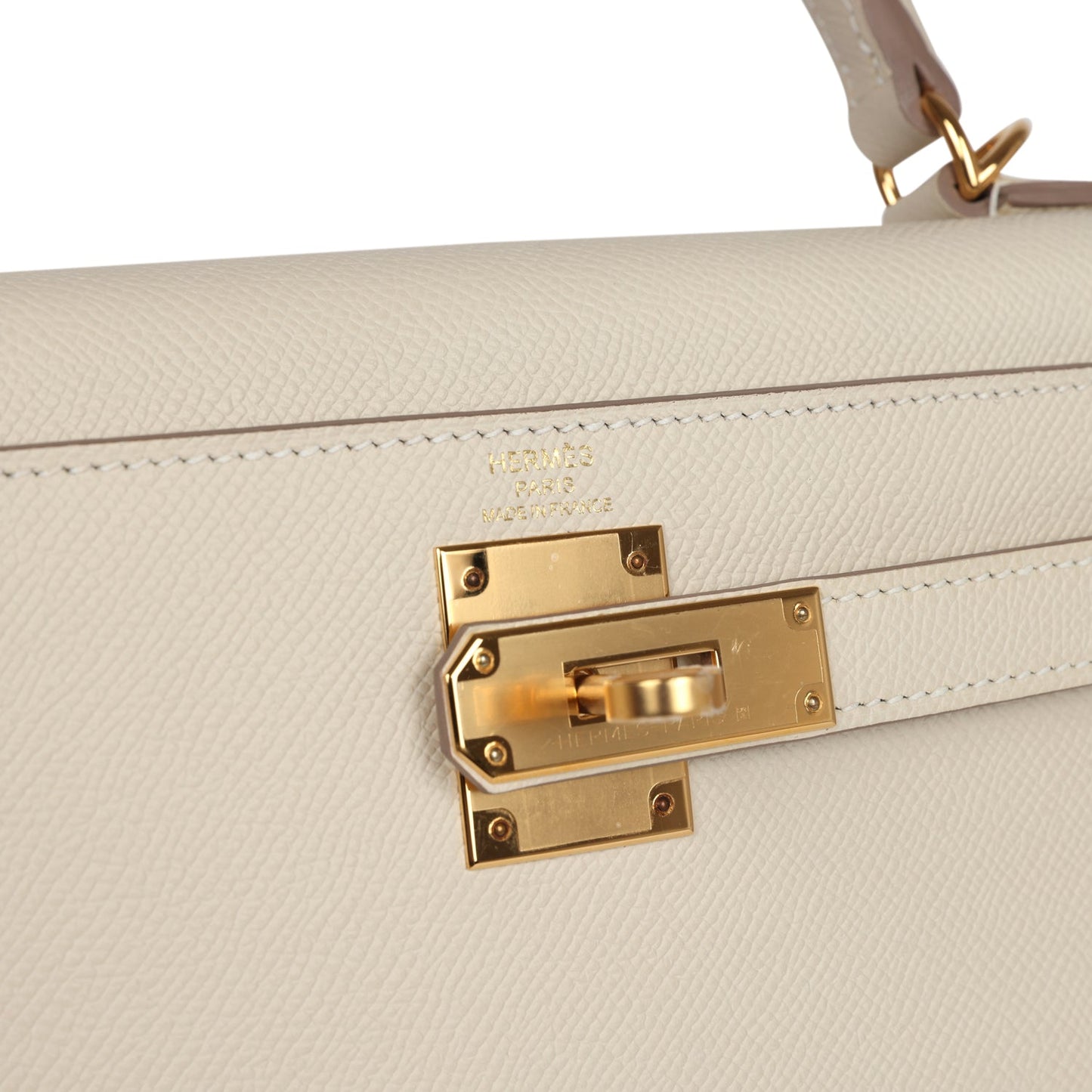 Hermes Kelly Sellier 28 Craie Epsom Gold Hardware