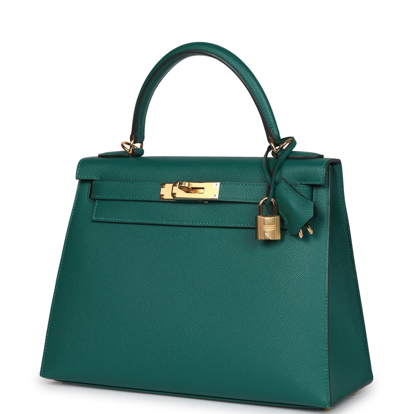 Hermes Kelly Sellier 28 Malachite Epsom Gold Hardware