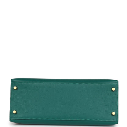 Hermes Kelly Sellier 28 Malachite Epsom Gold Hardware