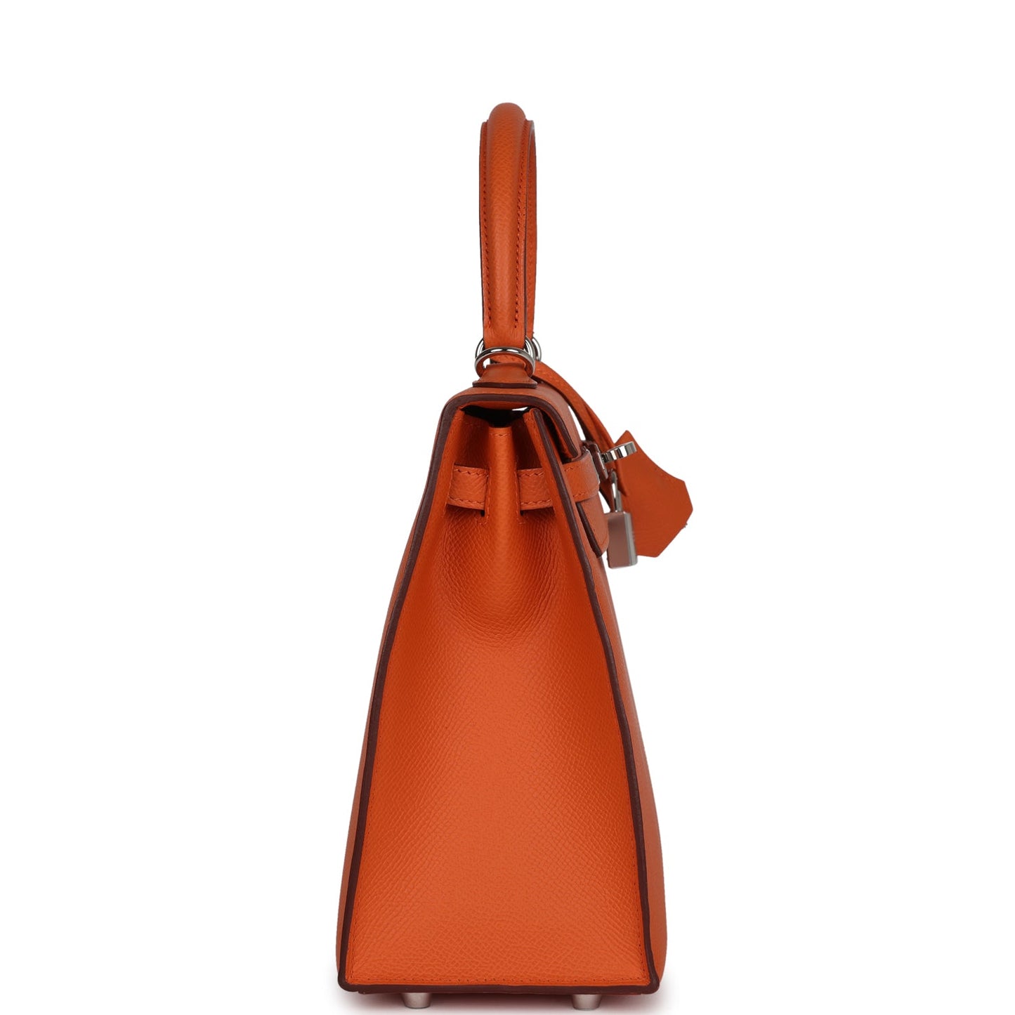 Hermes Kelly Sellier 25 Orange Epsom Palladium Hardware