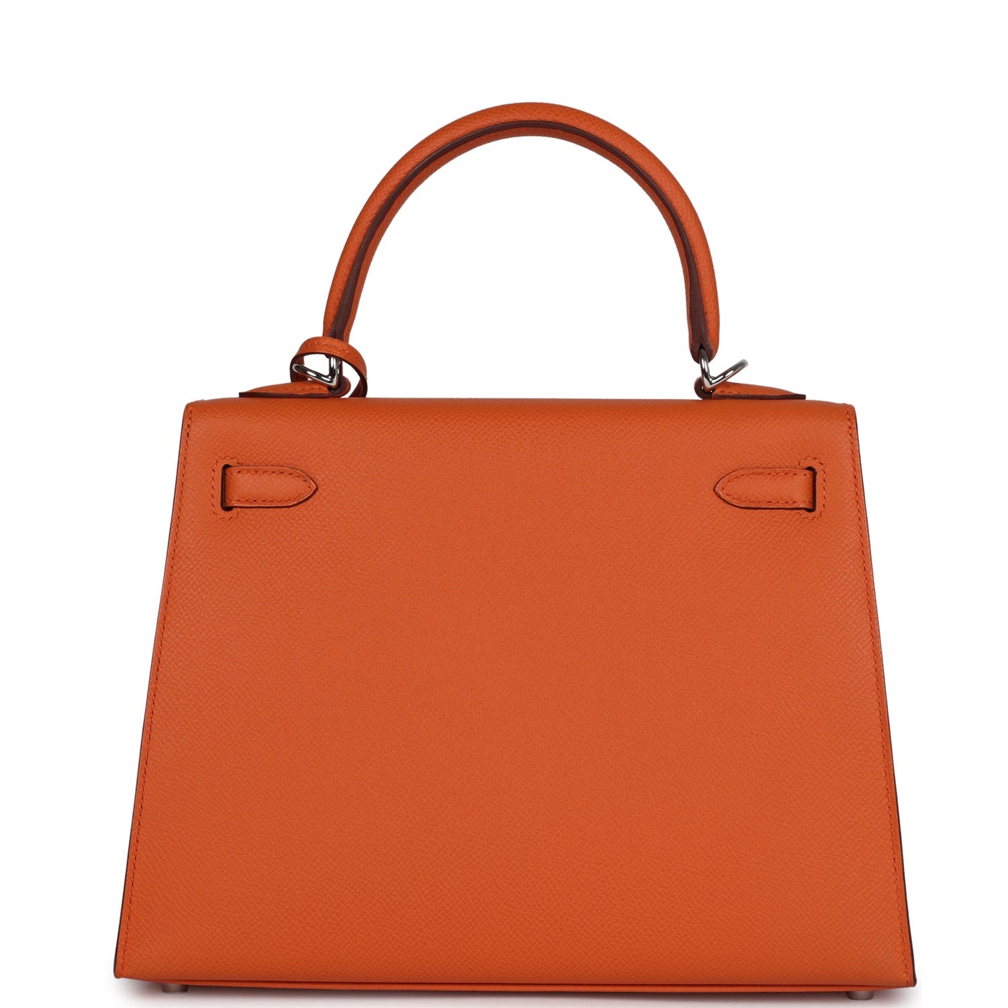 Hermes Kelly Sellier 25 Orange Epsom Palladium Hardware