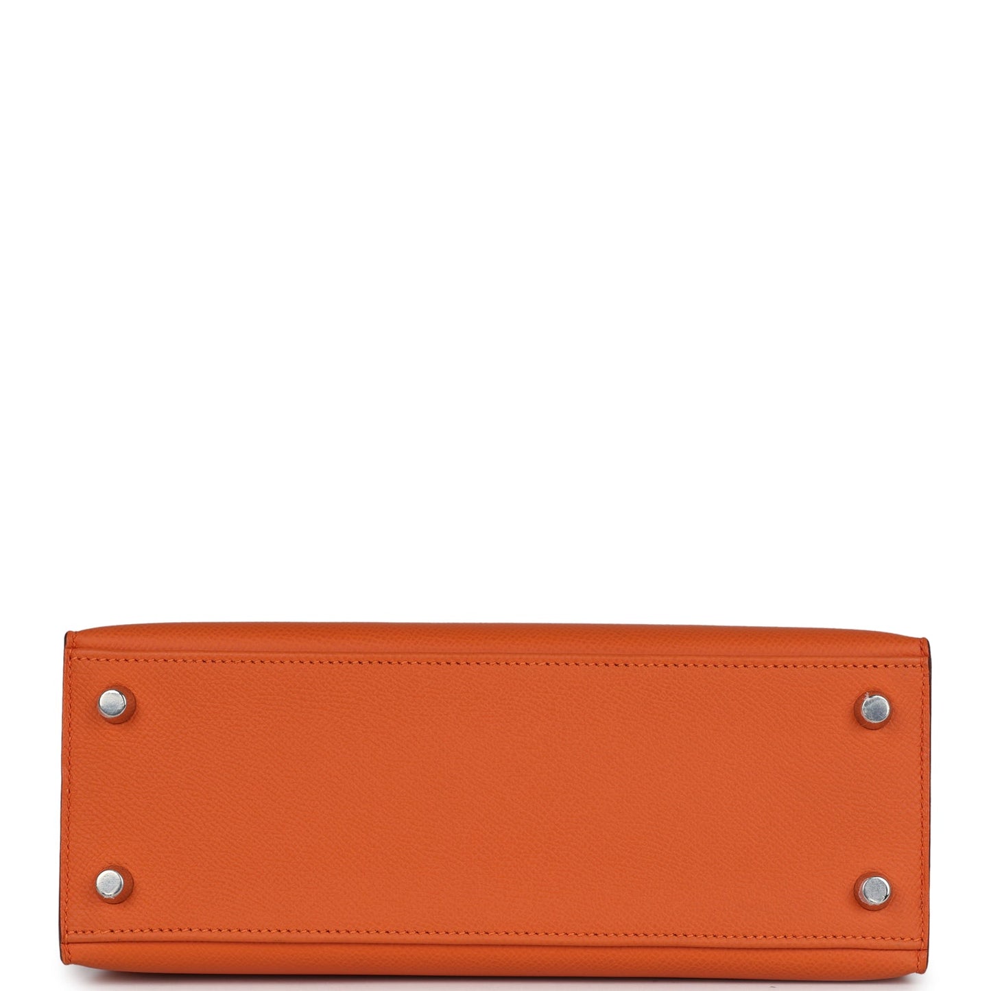 Hermes Kelly Sellier 25 Orange Epsom Palladium Hardware