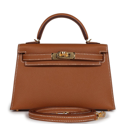 Hermes Kelly Sellier 20 Gold Epsom Gold Hardware