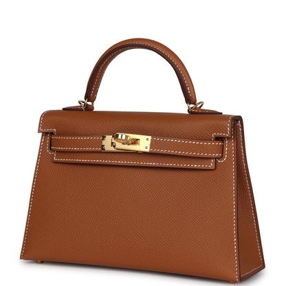 Hermes Kelly Sellier 20 Gold Epsom Gold Hardware