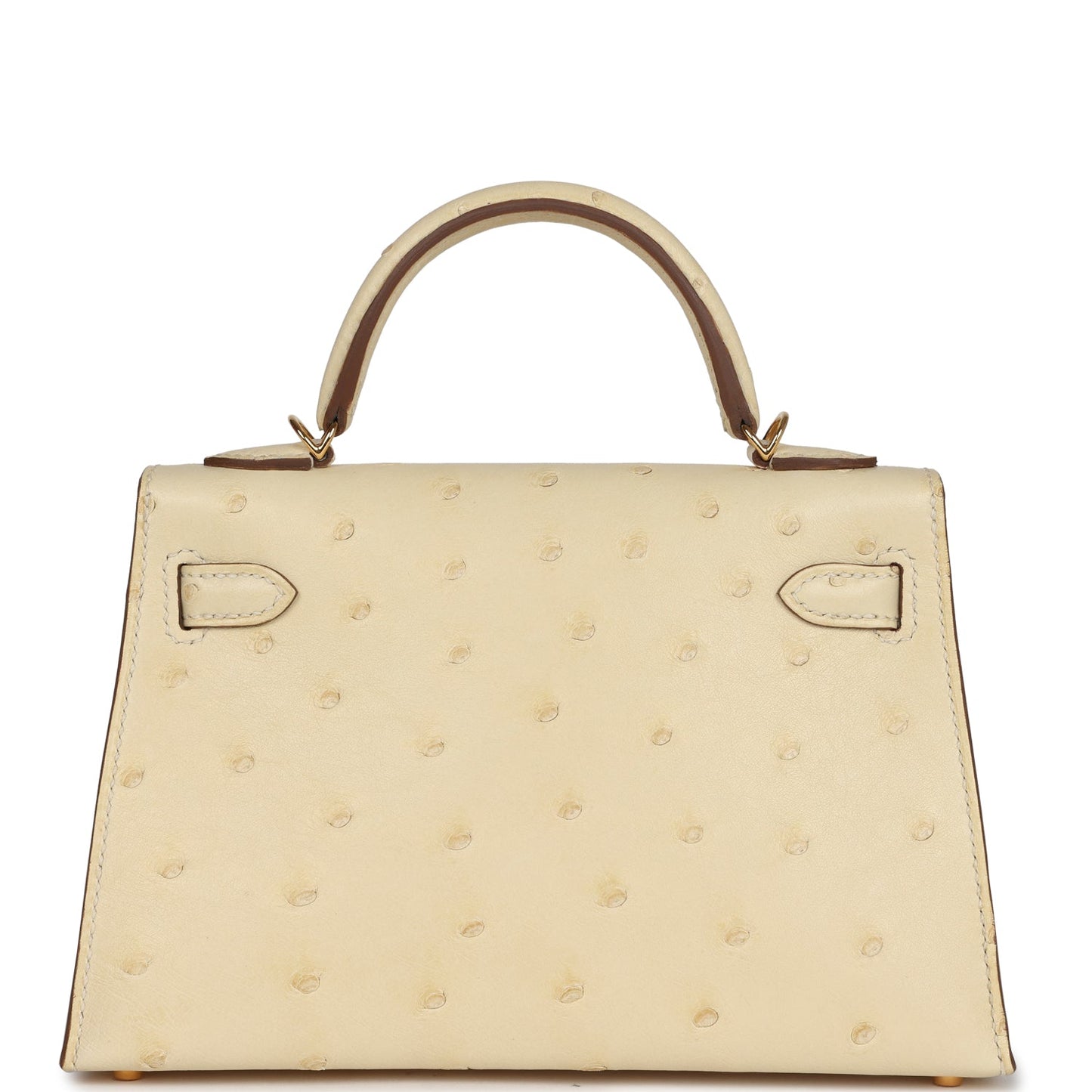 Hermes Kelly Sellier 20 Vanille Ostrich Gold Hardware