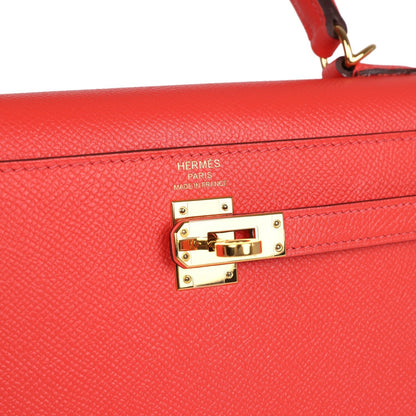 Hermes Kelly Sellier 25 Rose Jaipur Epsom Gold Hardware