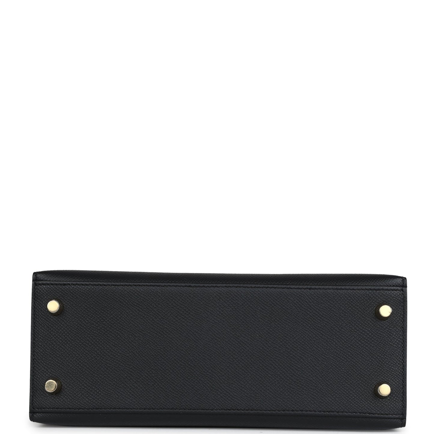 Hermes Kelly Sellier 25 Black Epsom Gold Hardware