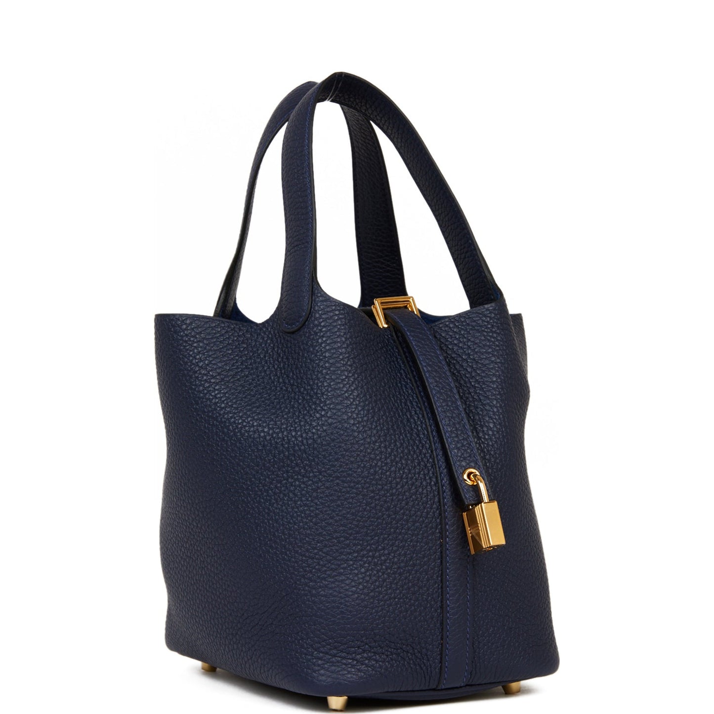 Hermes Picotin Lock 18 Bleu Nuit Clemence Gold Hardware