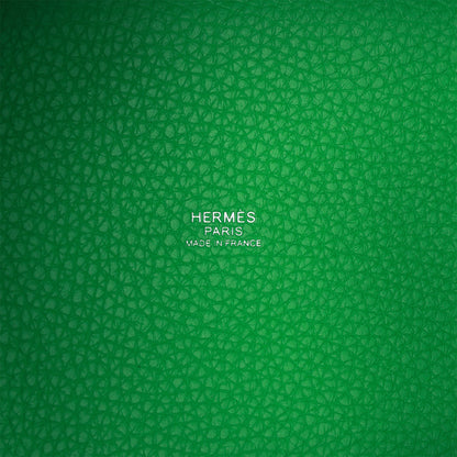 Hermes Monochrome Picotin 18 Bambou Clemence Green Hardware