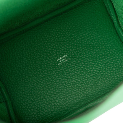 Hermes Monochrome Picotin 18 Bambou Clemence Green Hardware