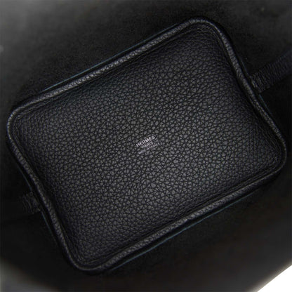 Hermes Monochrome Picotin 18 Black Clemence Black Hardware