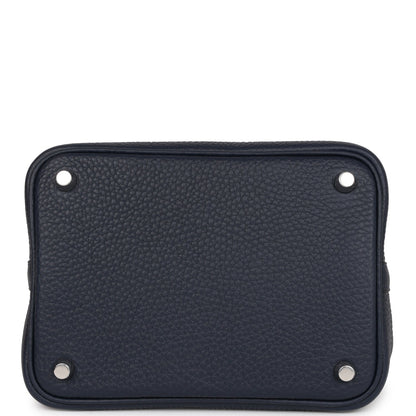 Hermes Picotin Lock 18 Bleu Nuit Clemence Palladium Hardware