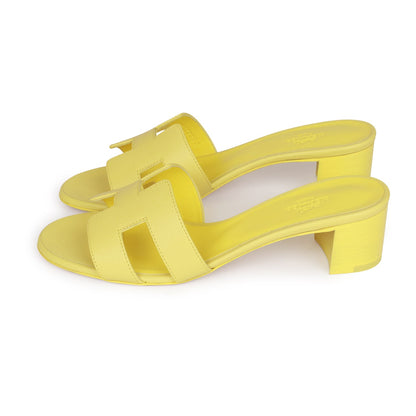 Hermes Oasis Sandals Lime Epsom 37