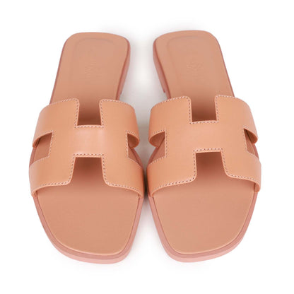 Hermes Oran Sandals Granit Rose 37