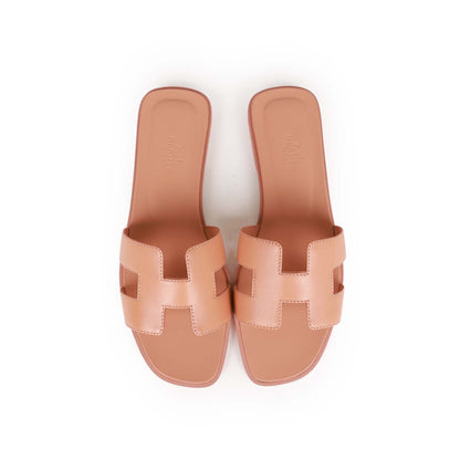 Hermes Oran Sandals Granit Rose 37