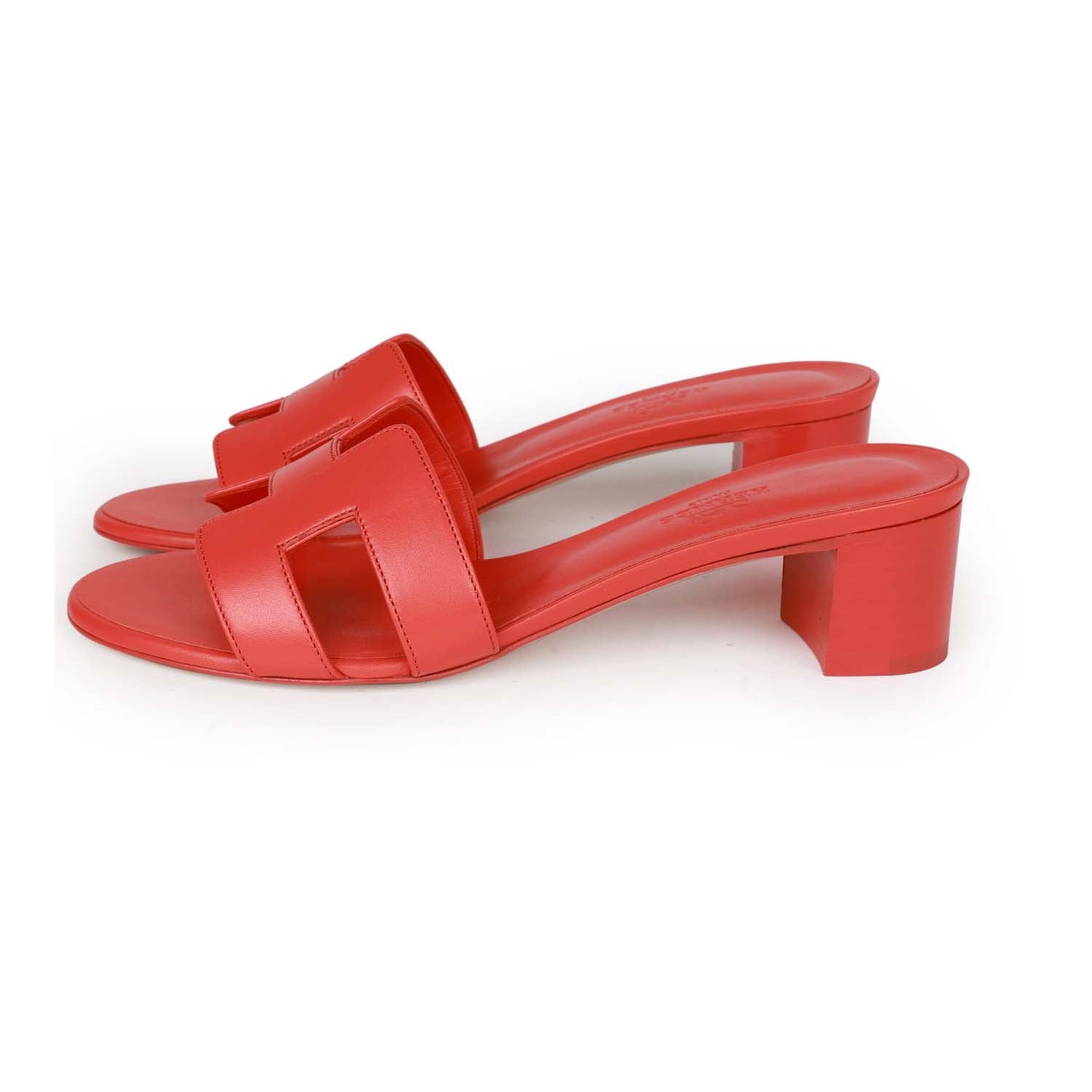 Hermes Oasis Sandals Rose Jaipur Calfskin 37