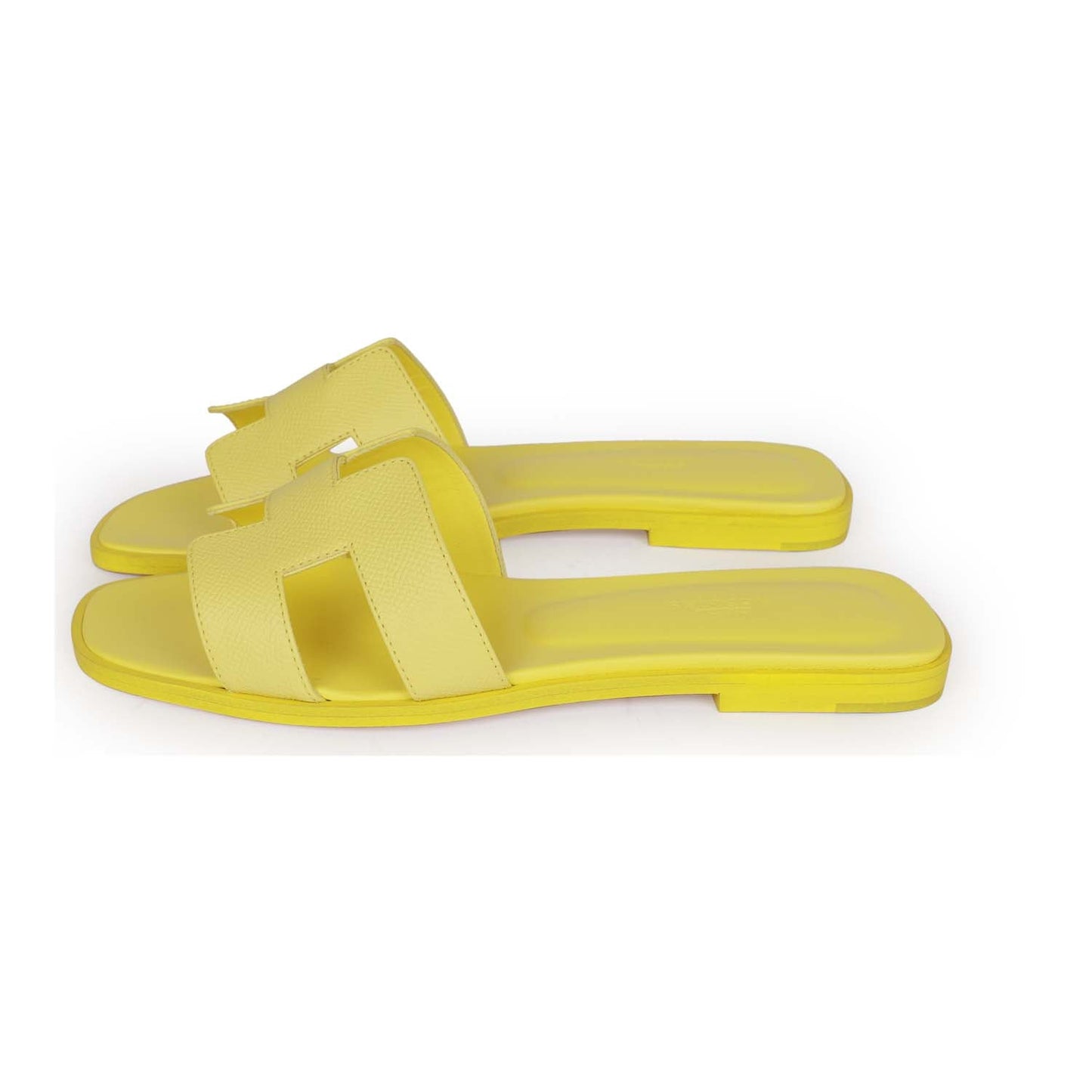 Hermes Oran Sandals Lime Epsom 38