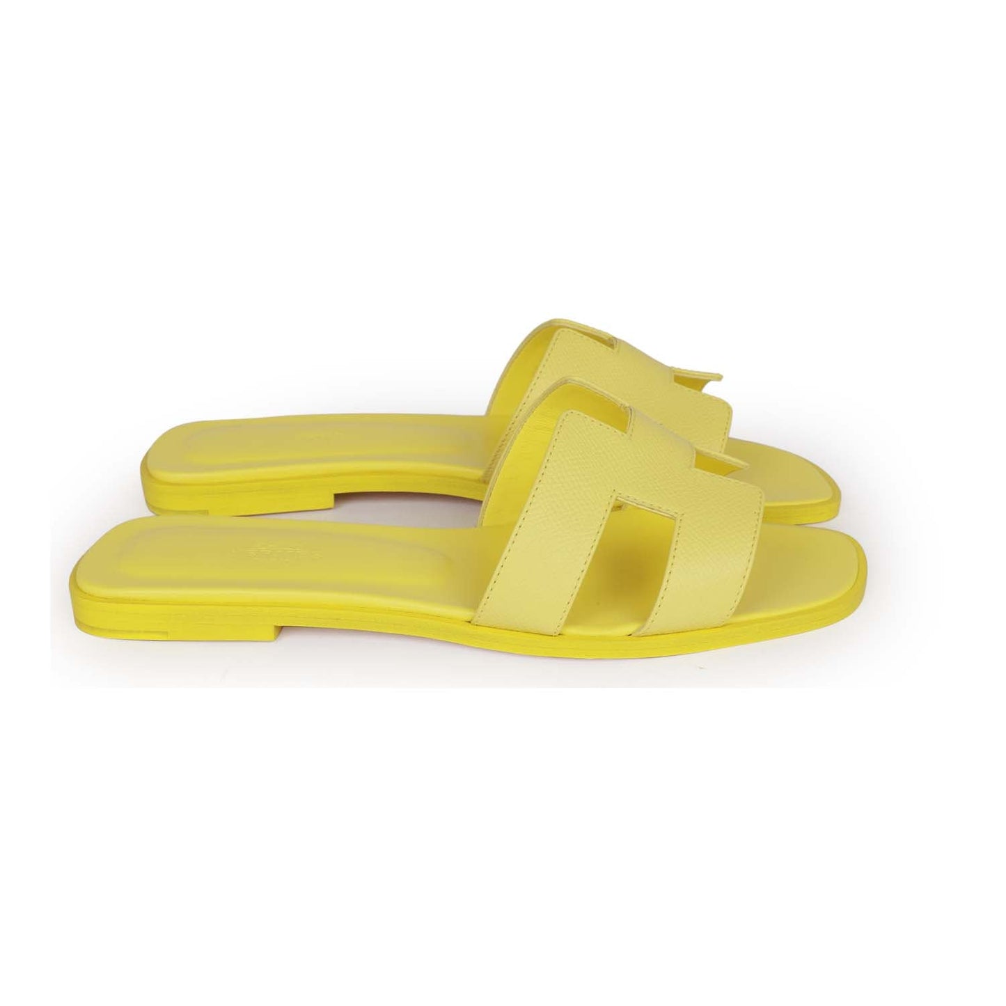 Hermes Oran Sandals Lime Epsom 38