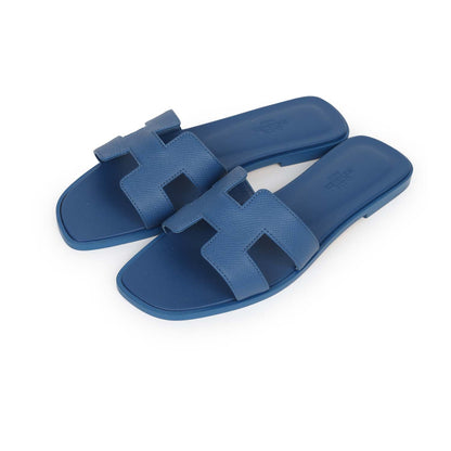 Hermes Oran Sandal Bleu Bleuet Epsom 38